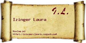 Izinger Laura névjegykártya